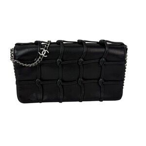Chanel Lambskin Cruiser Quilted Knot Flap Shoulder Bag